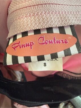Pinup Couture Pink and Black Lingerie Top - Small